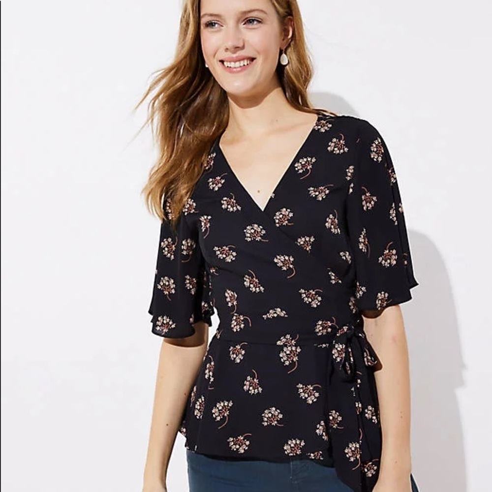 Loft wrap blouse